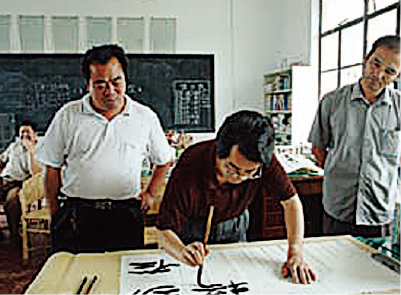 蘭州大學(xué)黨委副書記、甘肅省書協(xié)副主席李恒濱來訪